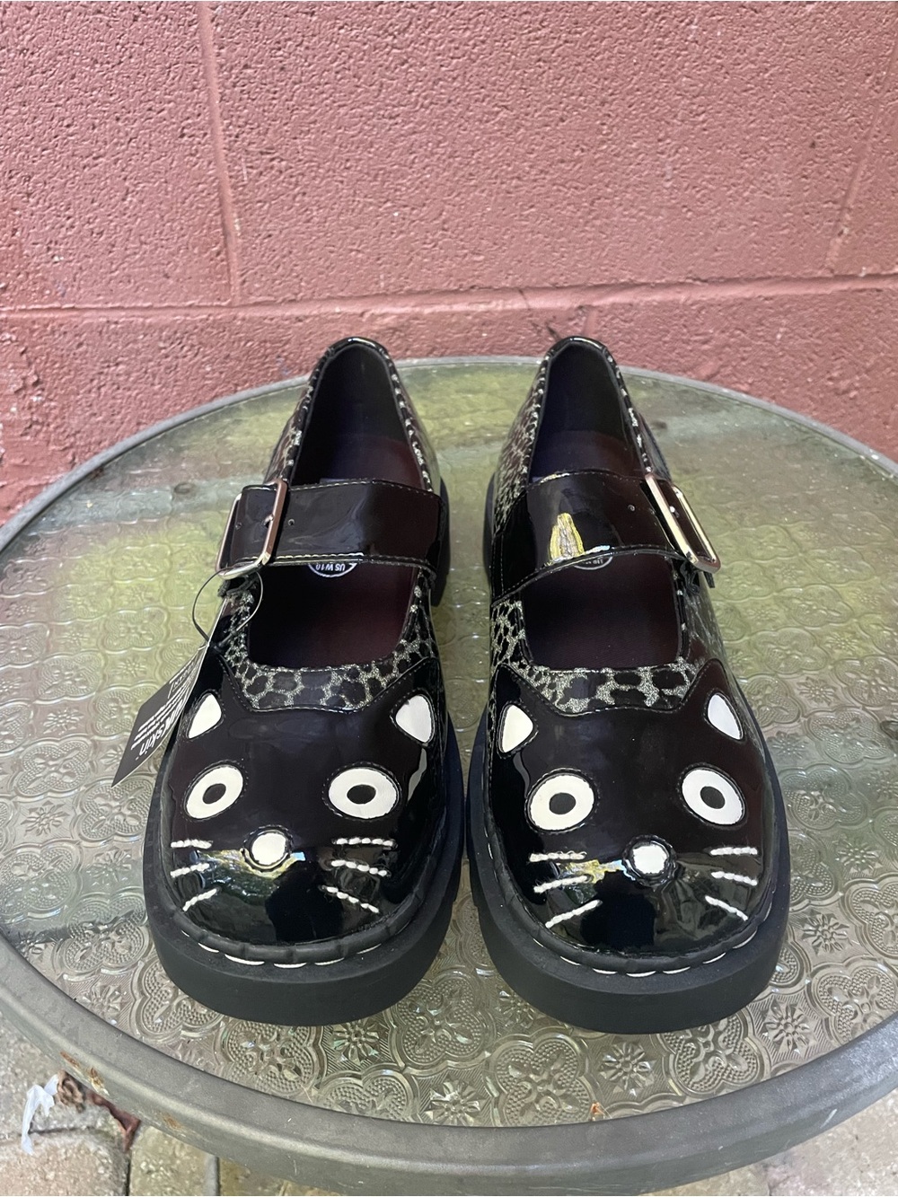 NWT T.U.K Kitty Leopard Print Platform Mary Jane Shoes Size 10 - Picture 3 of 15
